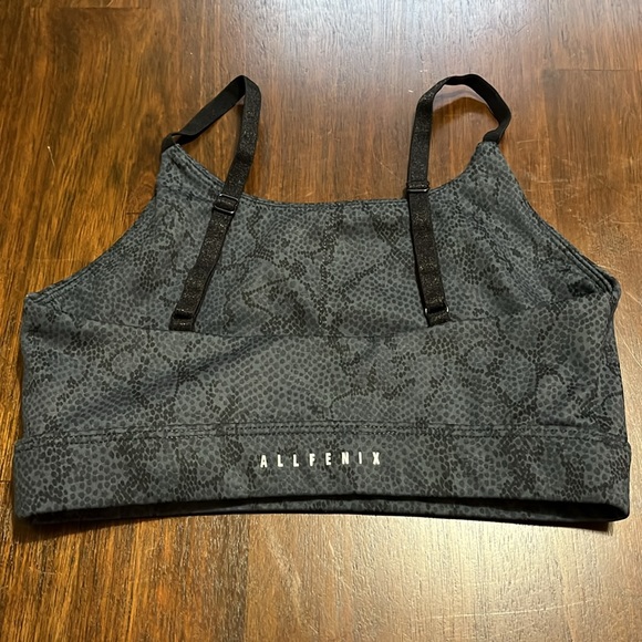 ALL FENIX Animal Print Sports Bra - Graphite - XS - Picture 4 of 11